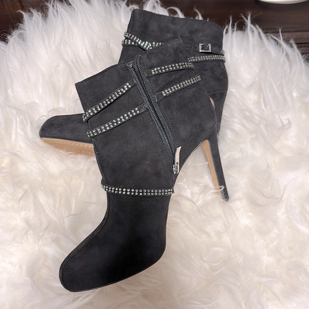 Suede Heel Booties